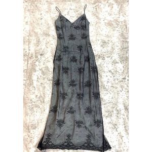 Trilogy by Rampage Lace Long Dress Black Sz 2